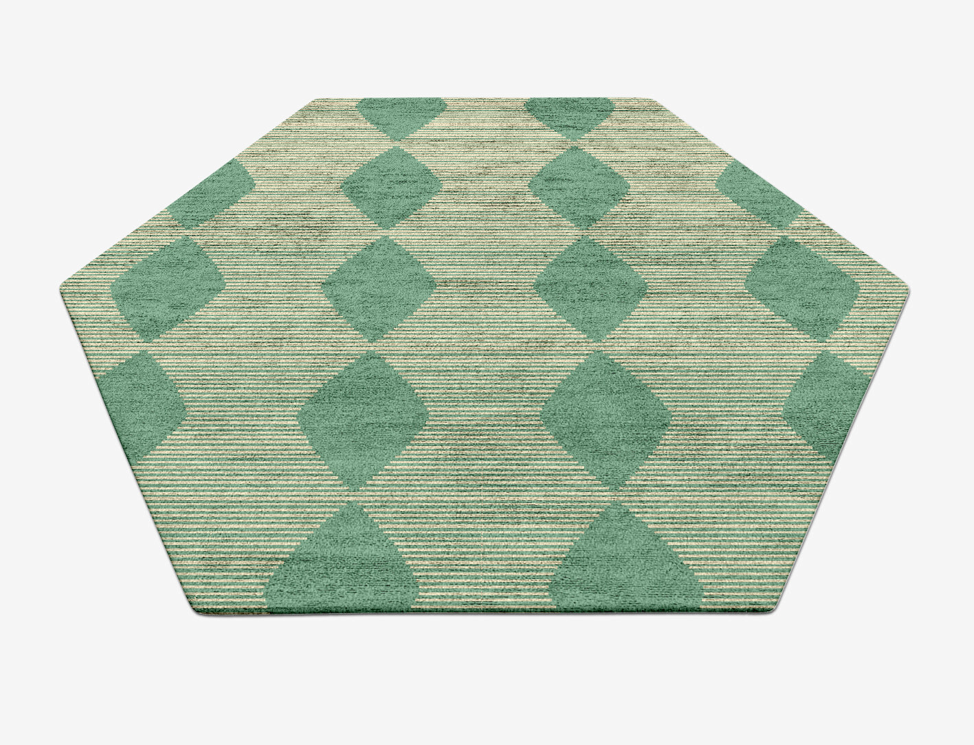 Morpheus Geometric Hexagon Hand Tufted Bamboo Silk Custom Rug by Rug Artisan