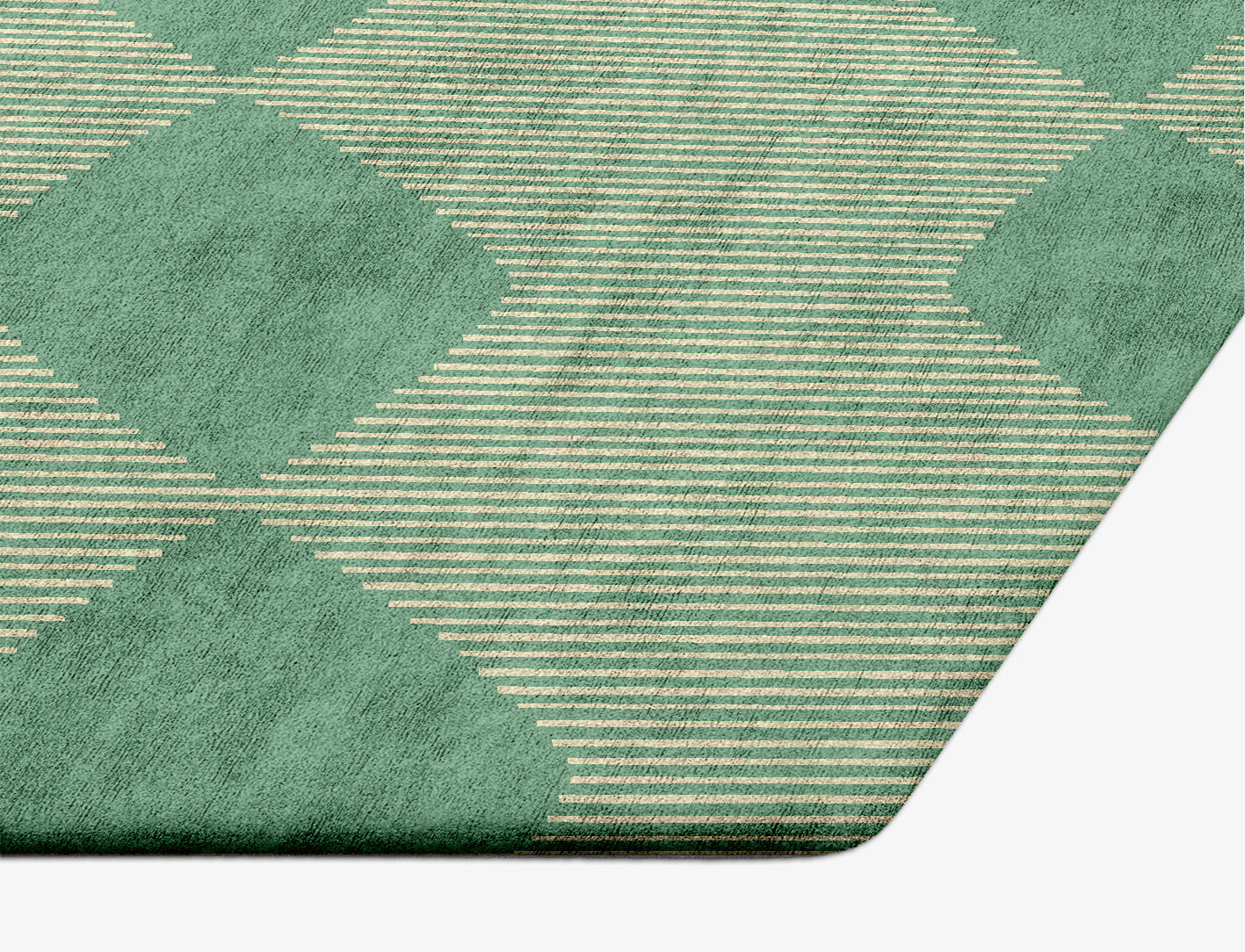 Morpheus Geometric Hexagon Hand Tufted Bamboo Silk Custom Rug by Rug Artisan