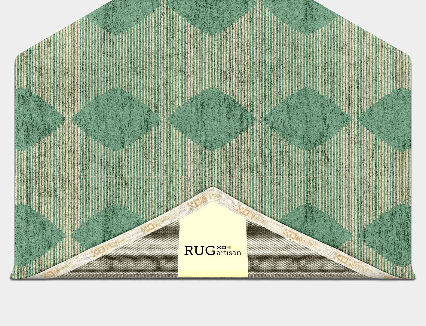 Morpheus Geometric Hexagon Hand Tufted Bamboo Silk Custom Rug by Rug Artisan