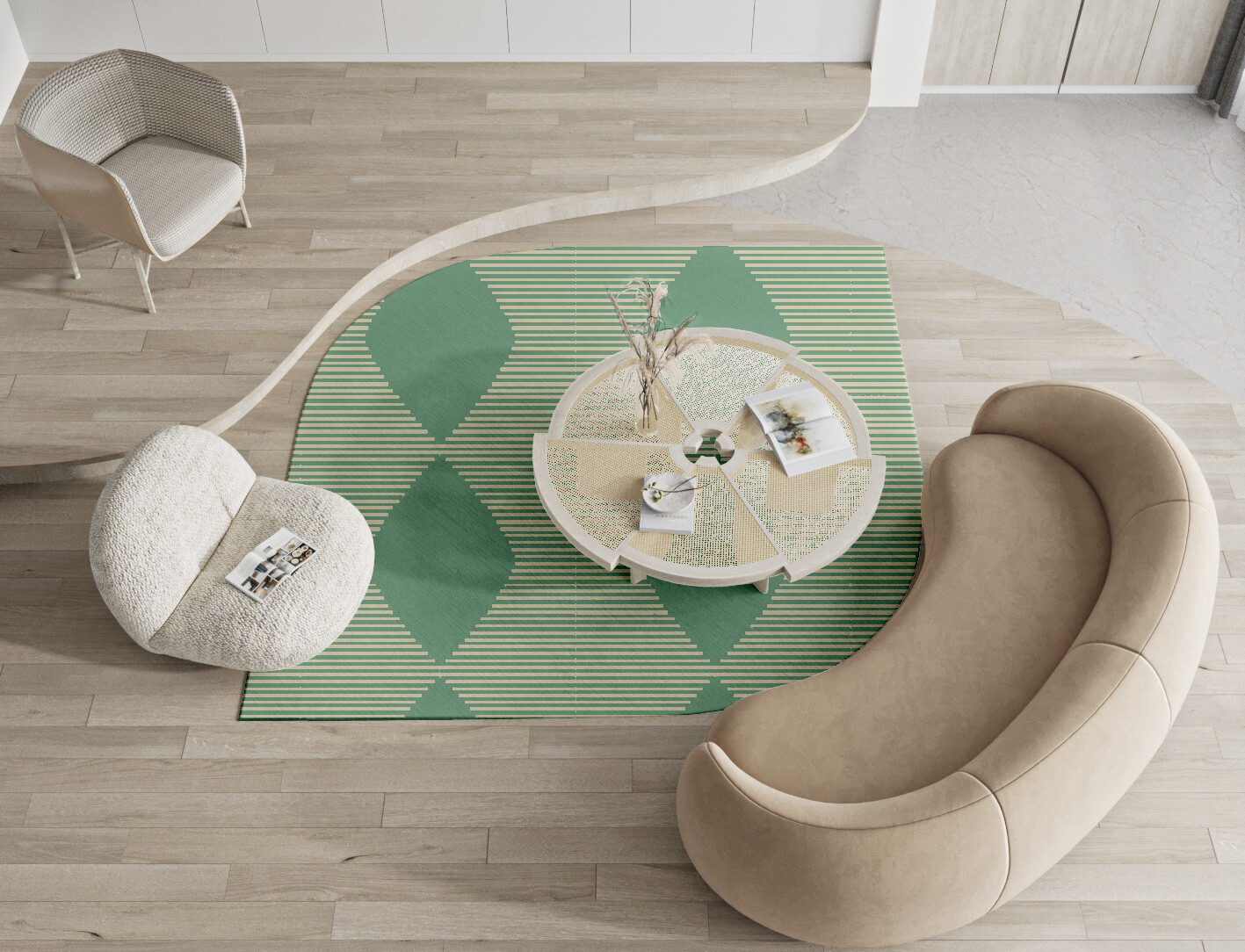 Morpheus Geometric Ogee Hand Tufted Pure Wool Custom Rug by Rug Artisan