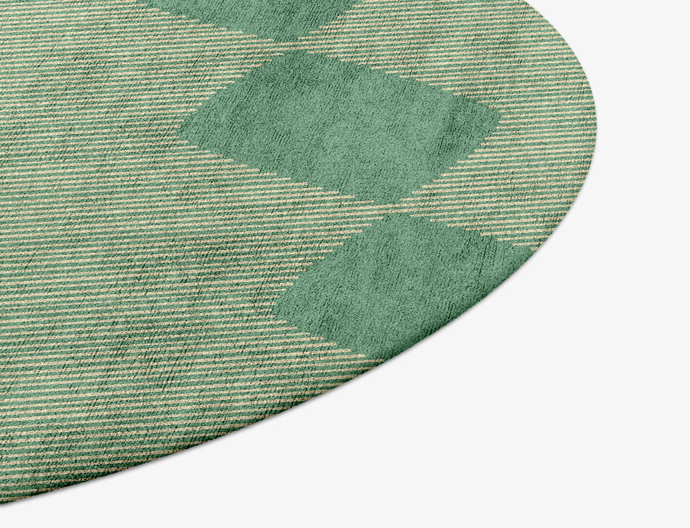 Morpheus Geometric Round Hand Tufted Bamboo Silk Custom Rug by Rug Artisan