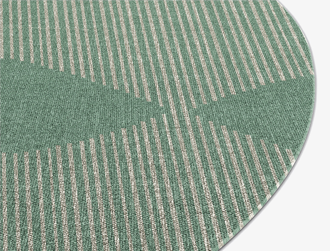 Morpheus Geometric Round Outdoor Recycled Yarn Custom Rug by Rug Artisan