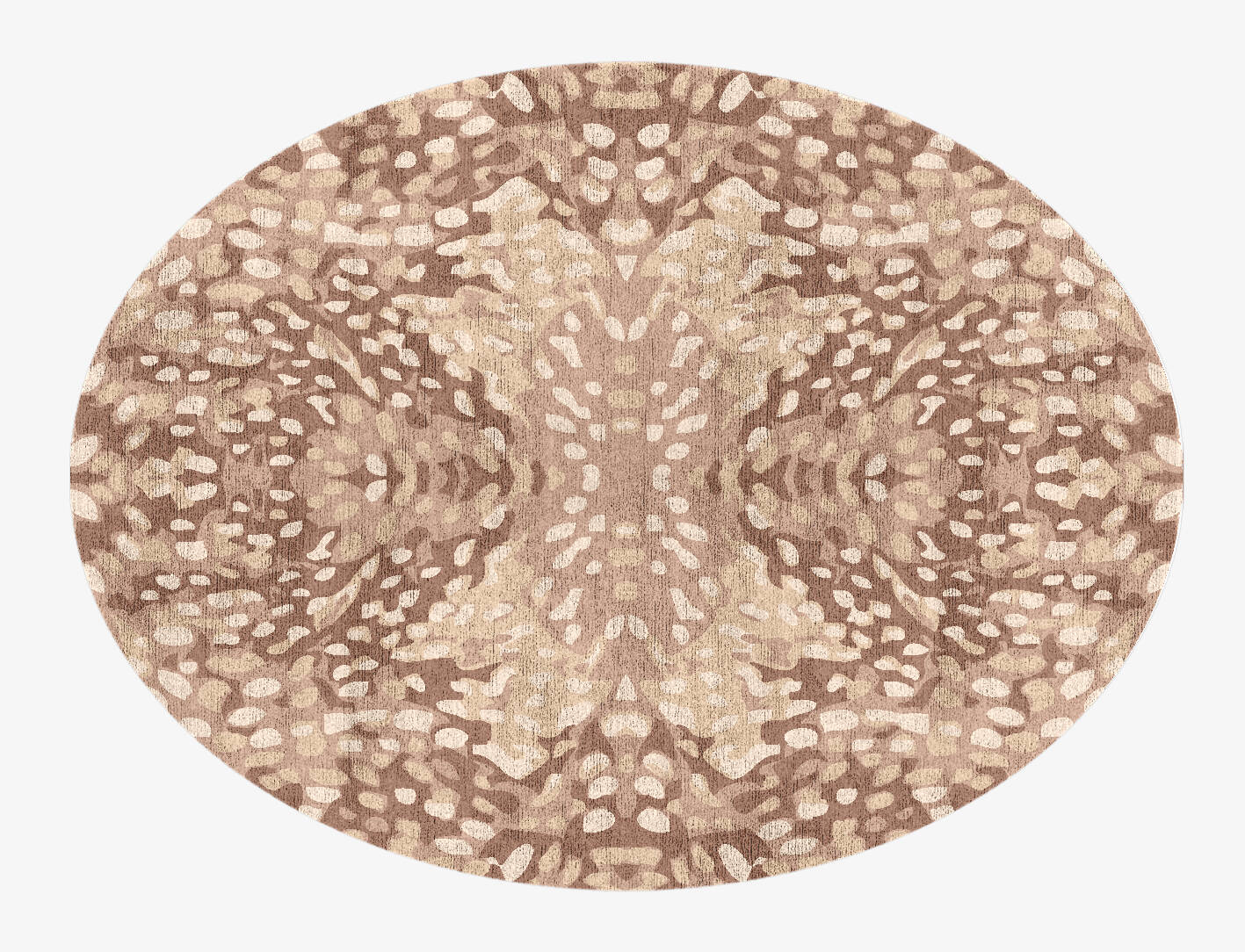 Mosaic Abstract Oval Hand Knotted Bamboo Silk Custom Rug by Rug Artisan
