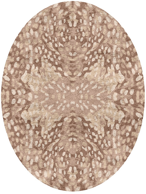 Mosaic Abstract Oval Hand Tufted Bamboo Silk Custom Rug by Rug Artisan
