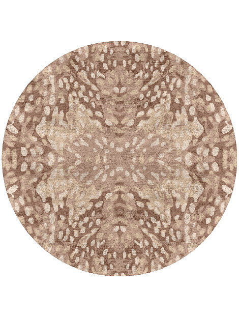 Mosaic Abstract Round Hand Tufted Bamboo Silk Custom Rug by Rug Artisan
