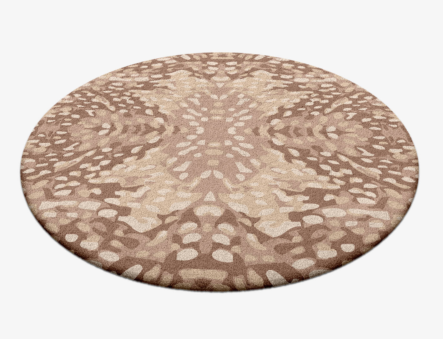 Mosaic Abstract Round Hand Tufted Pure Wool Custom Rug by Rug Artisan