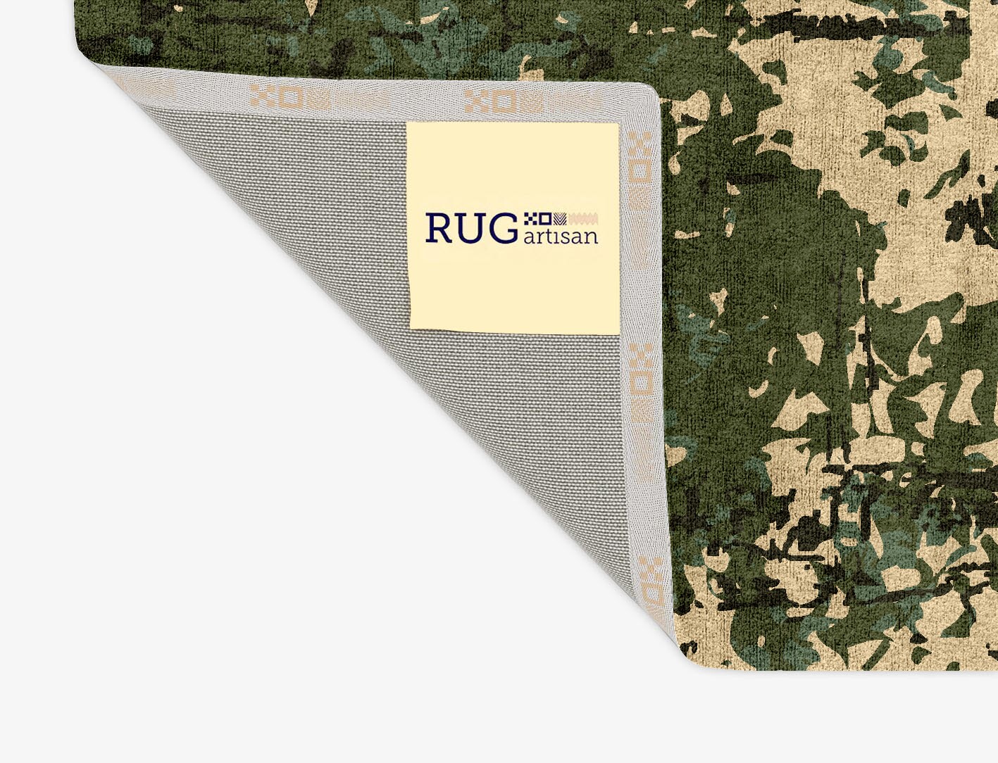 Moss Surface Art Rectangle Hand Tufted Bamboo Silk Custom Rug by Rug Artisan