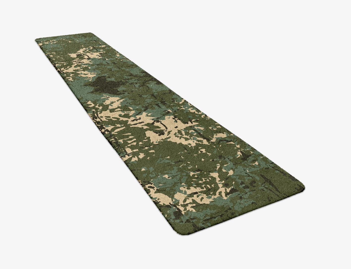 Moss Surface Art Runner Hand Tufted Pure Wool Custom Rug by Rug Artisan