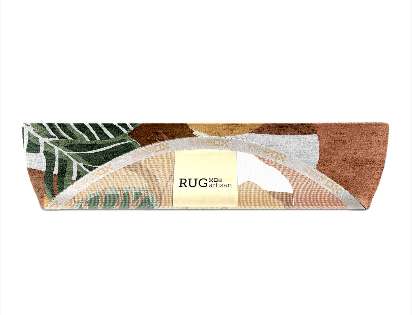 Moss Rose Field of Flowers Halfmoon Hand Knotted Bamboo Silk Custom Rug by Rug Artisan