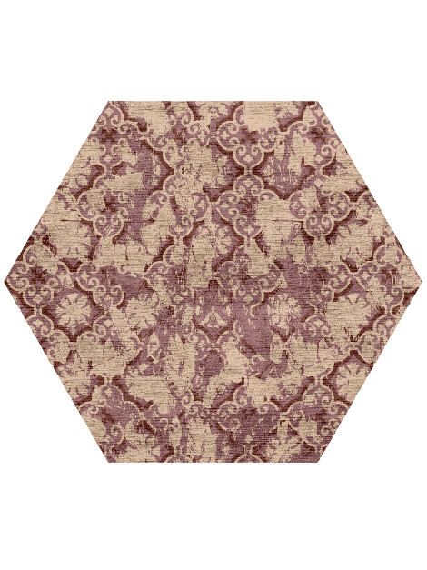 Motif Trellis Vintage Hexagon Hand Knotted Bamboo Silk Custom Rug by Rug Artisan