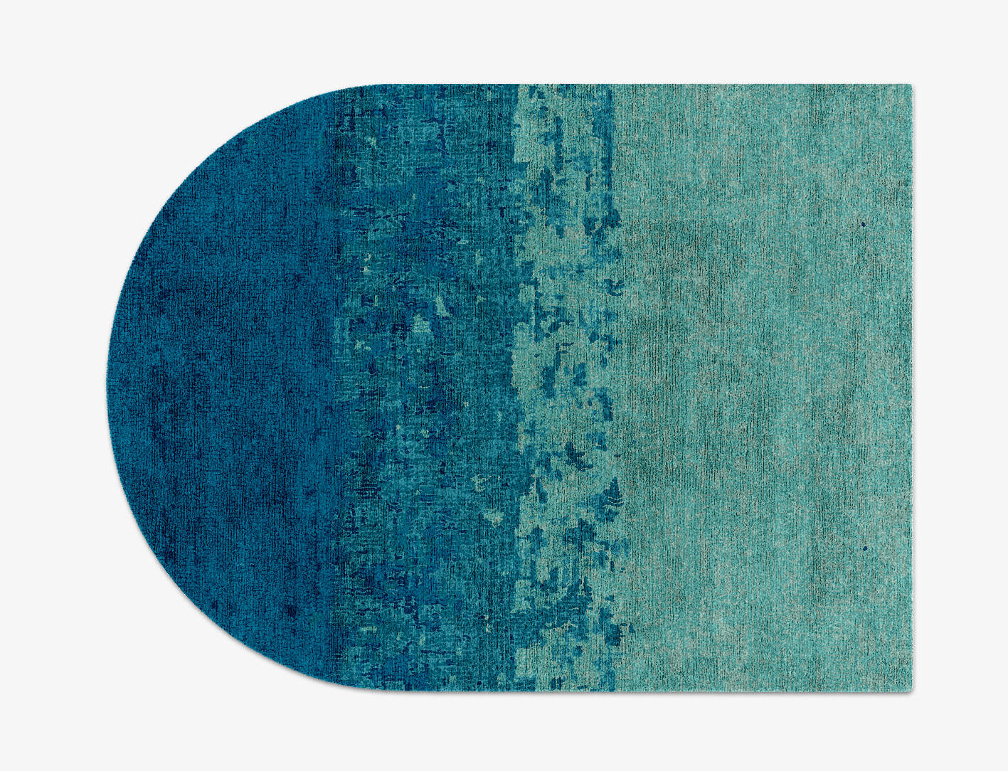 Motley Gradation Arch Hand Knotted Bamboo Silk Custom Rug by Rug Artisan
