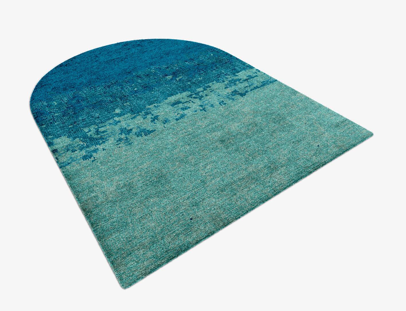 Motley Gradation Arch Hand Knotted Bamboo Silk Custom Rug by Rug Artisan