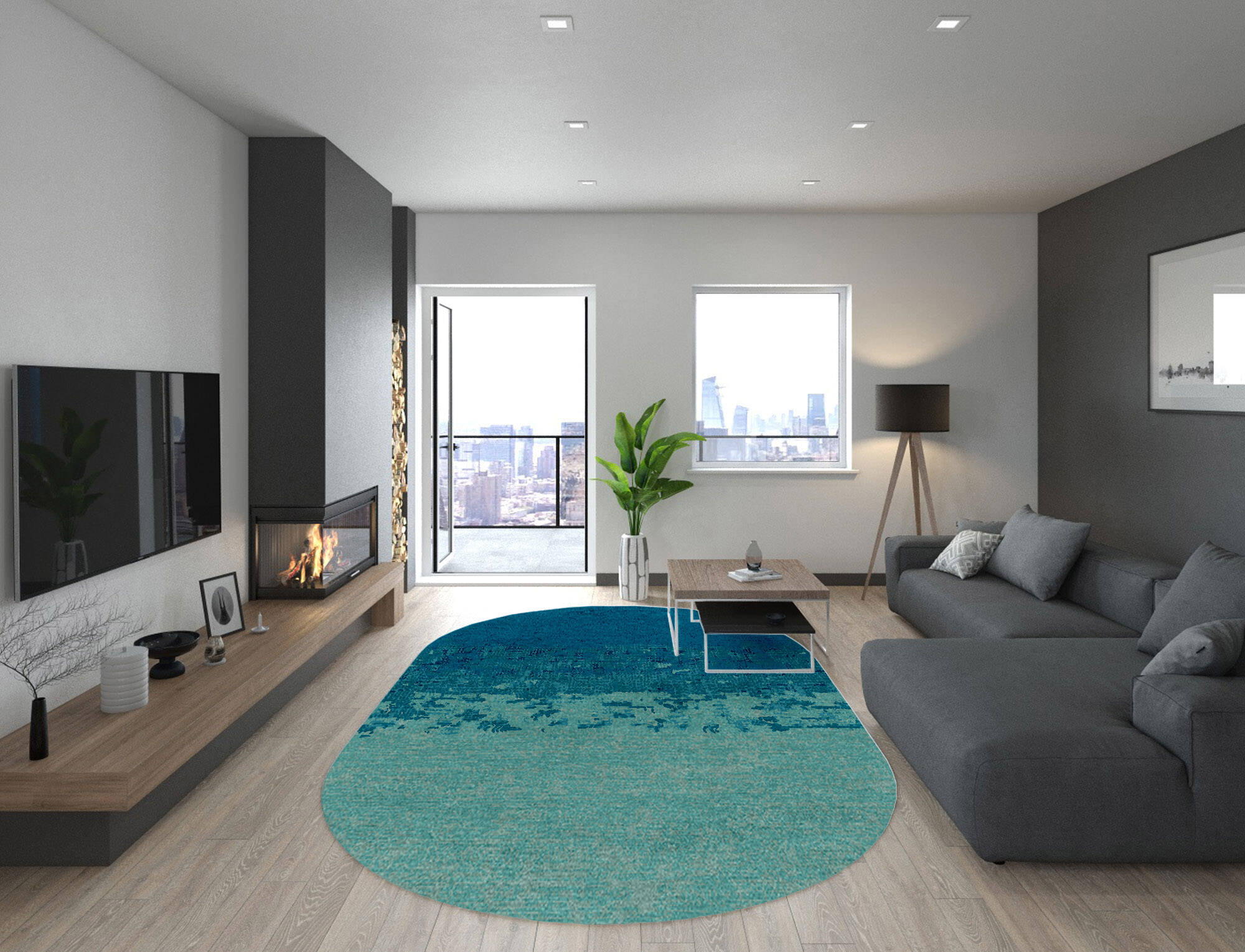 Motley Gradation Capsule Hand Knotted Tibetan Wool Custom Rug by Rug Artisan