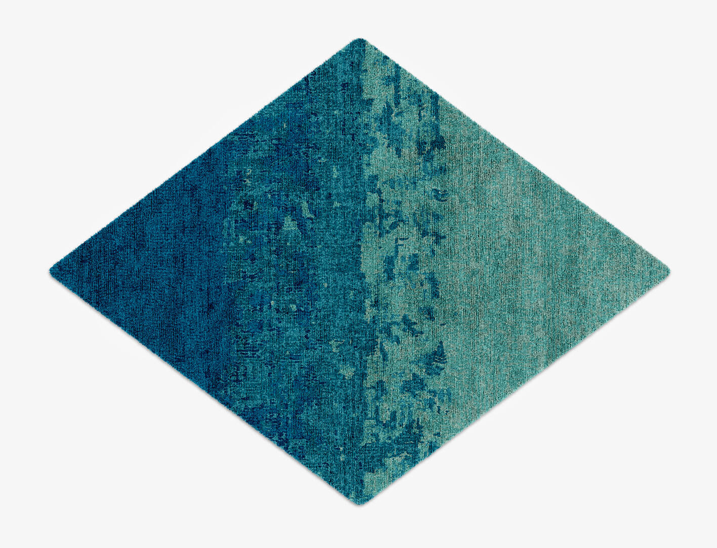 Motley Gradation Diamond Hand Knotted Bamboo Silk Custom Rug by Rug Artisan