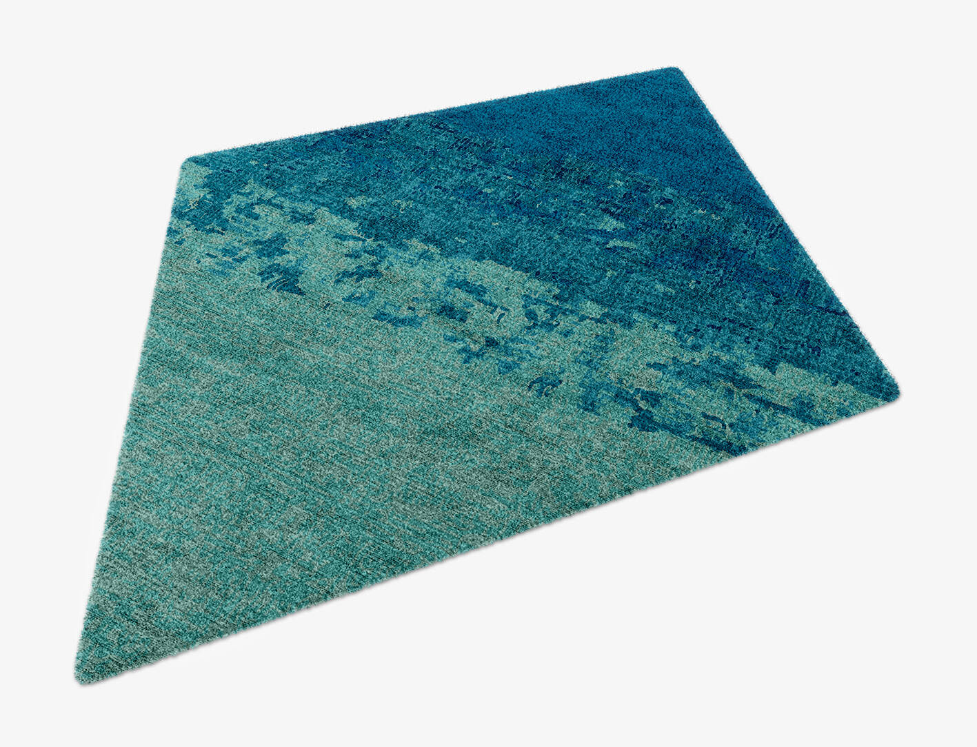 Motley Gradation Diamond Hand Knotted Bamboo Silk Custom Rug by Rug Artisan