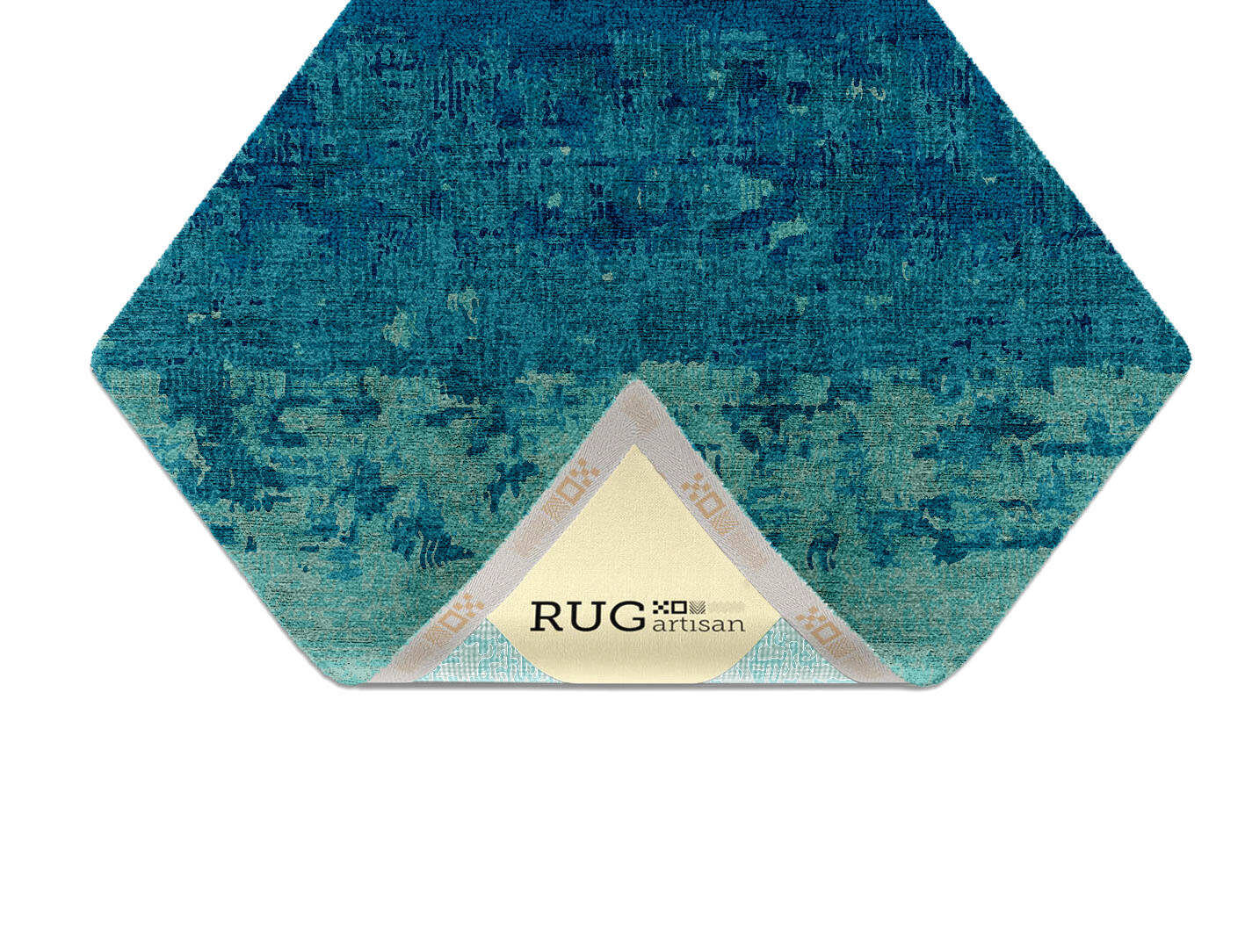 Motley Gradation Diamond Hand Knotted Bamboo Silk Custom Rug by Rug Artisan