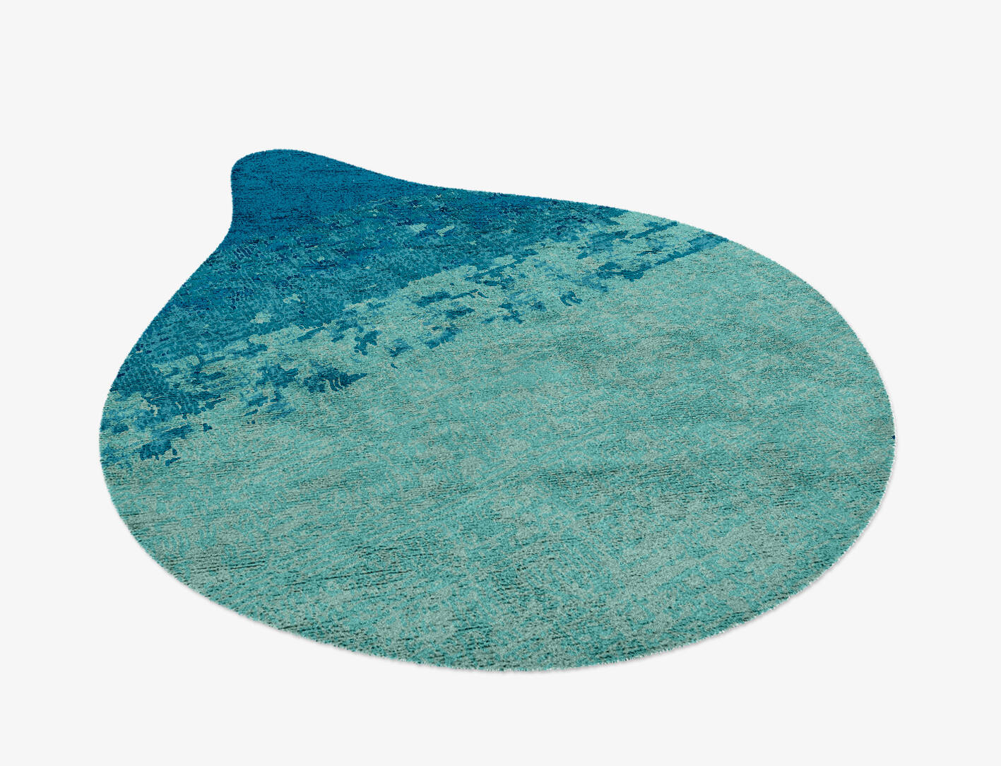Motley Gradation Drop Hand Knotted Bamboo Silk Custom Rug by Rug Artisan