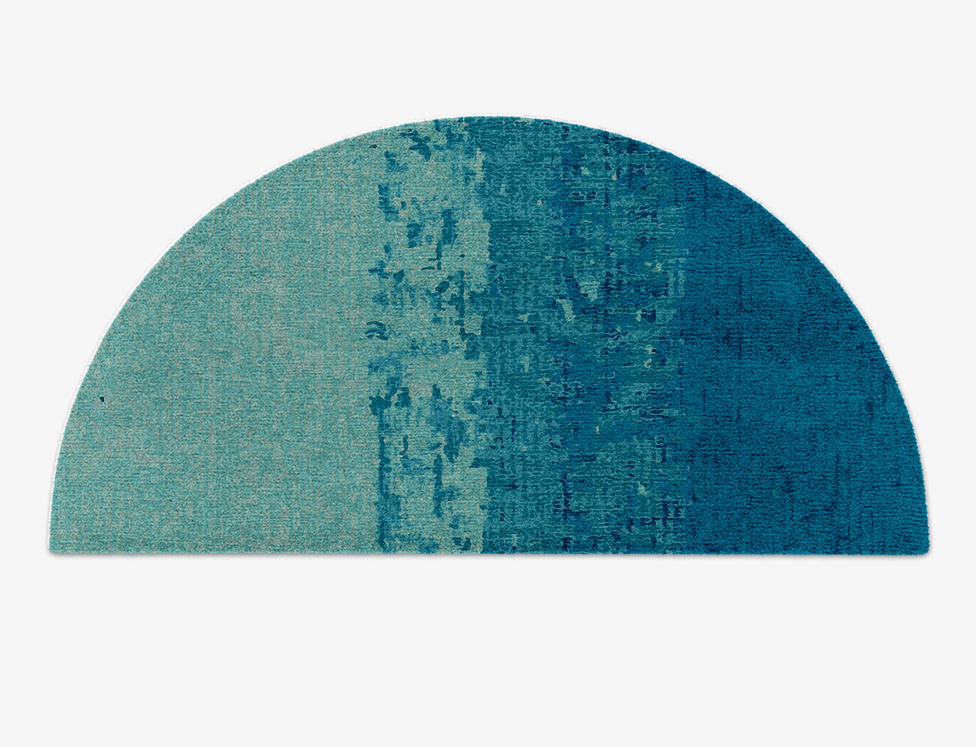 Motley Gradation Halfmoon Hand Knotted Tibetan Wool Custom Rug by Rug Artisan