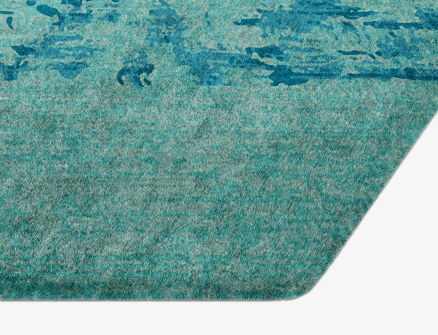 Motley Gradation Hexagon Hand Knotted Bamboo Silk Custom Rug by Rug Artisan