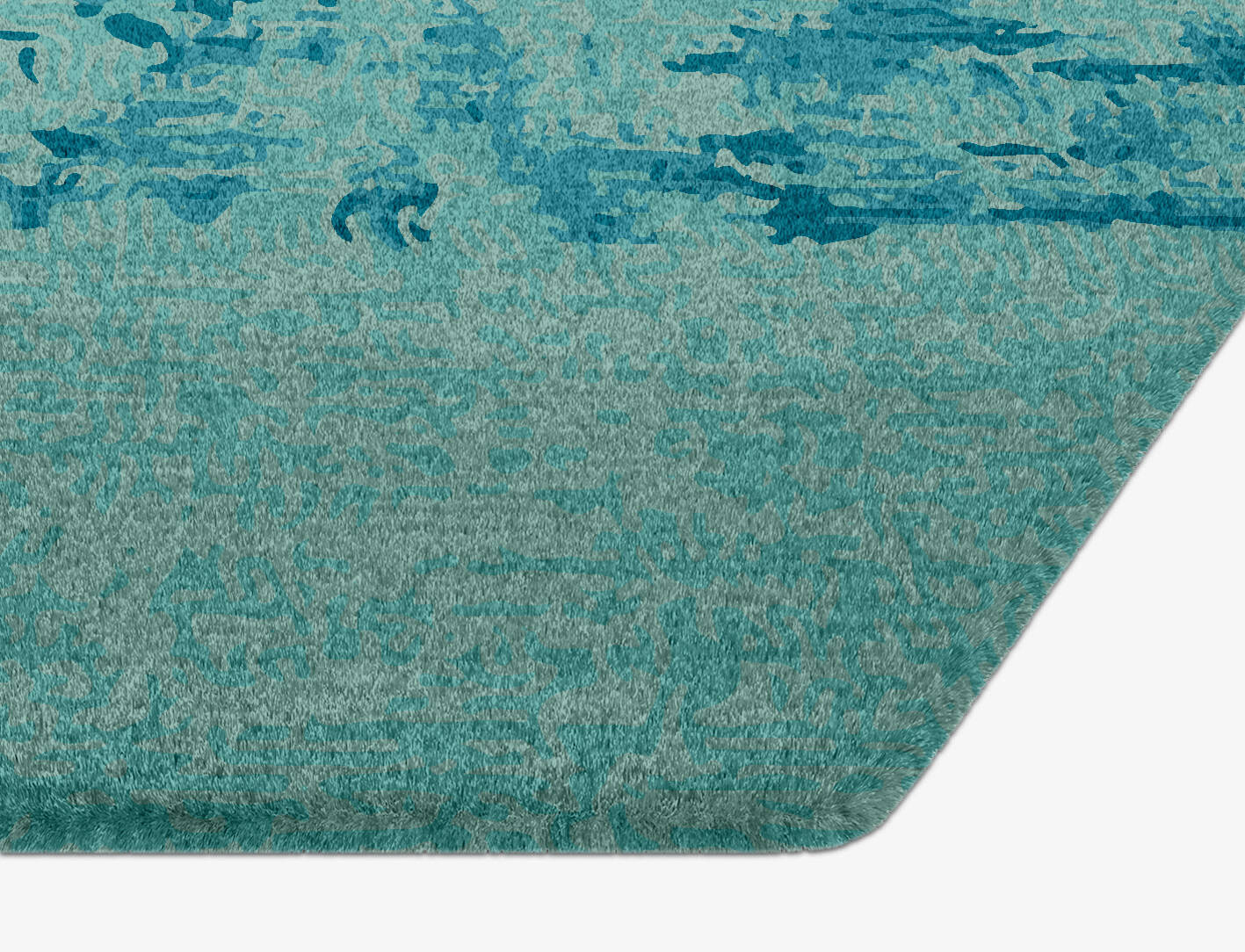 Motley Gradation Hexagon Hand Knotted Tibetan Wool Custom Rug by Rug Artisan