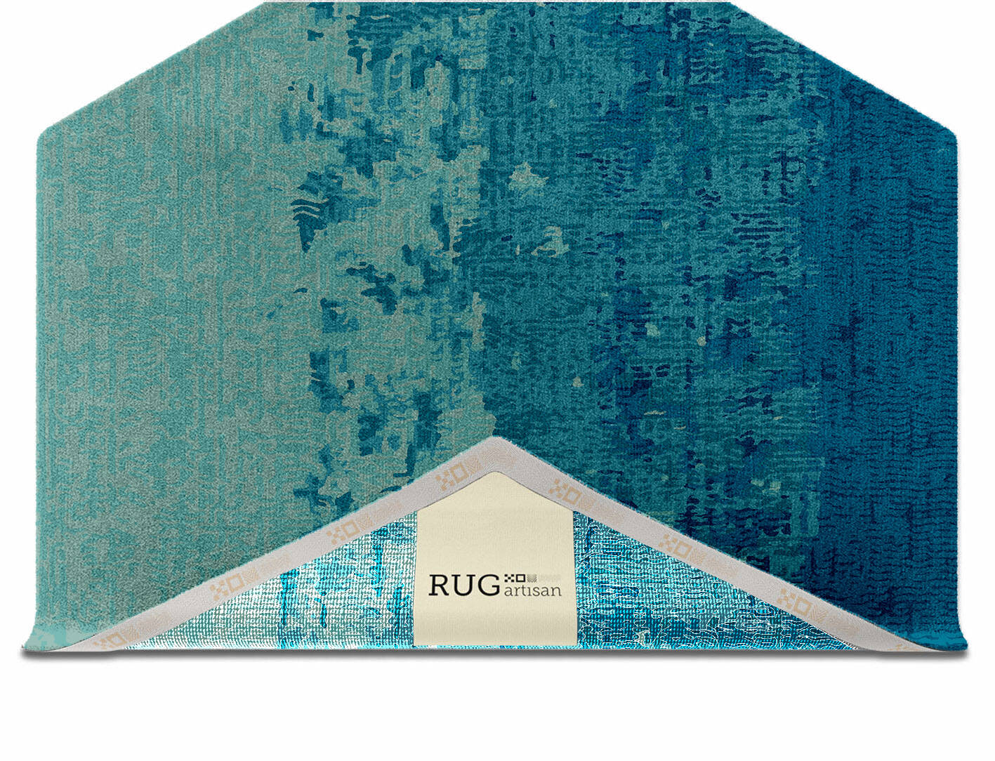 Motley Gradation Hexagon Hand Knotted Tibetan Wool Custom Rug by Rug Artisan