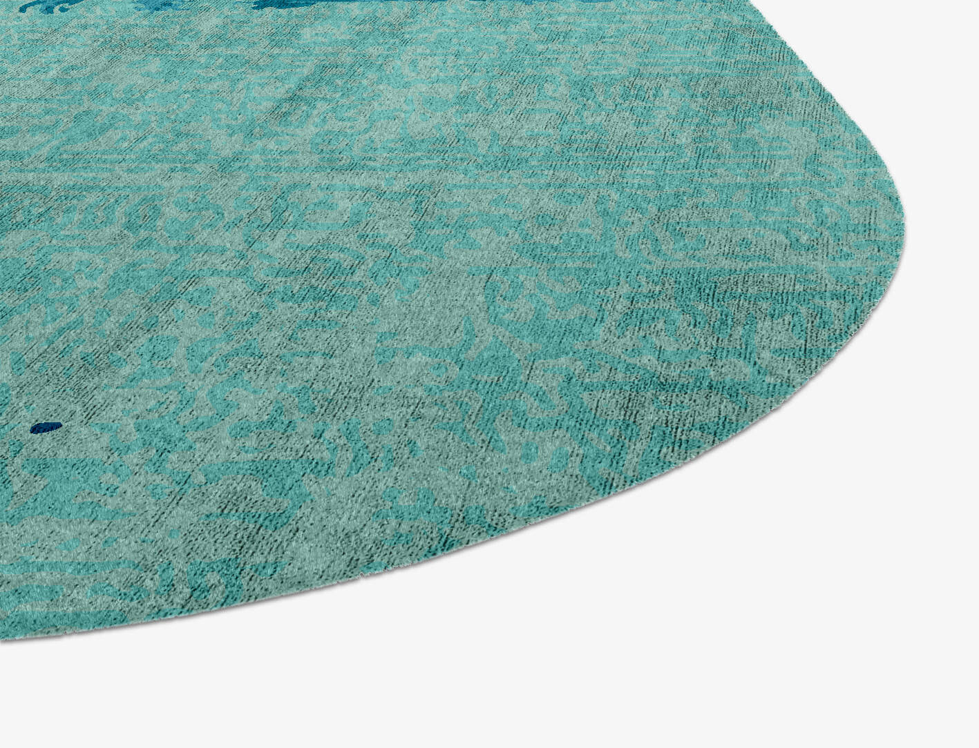 Motley Gradation Oblong Hand Knotted Bamboo Silk Custom Rug by Rug Artisan