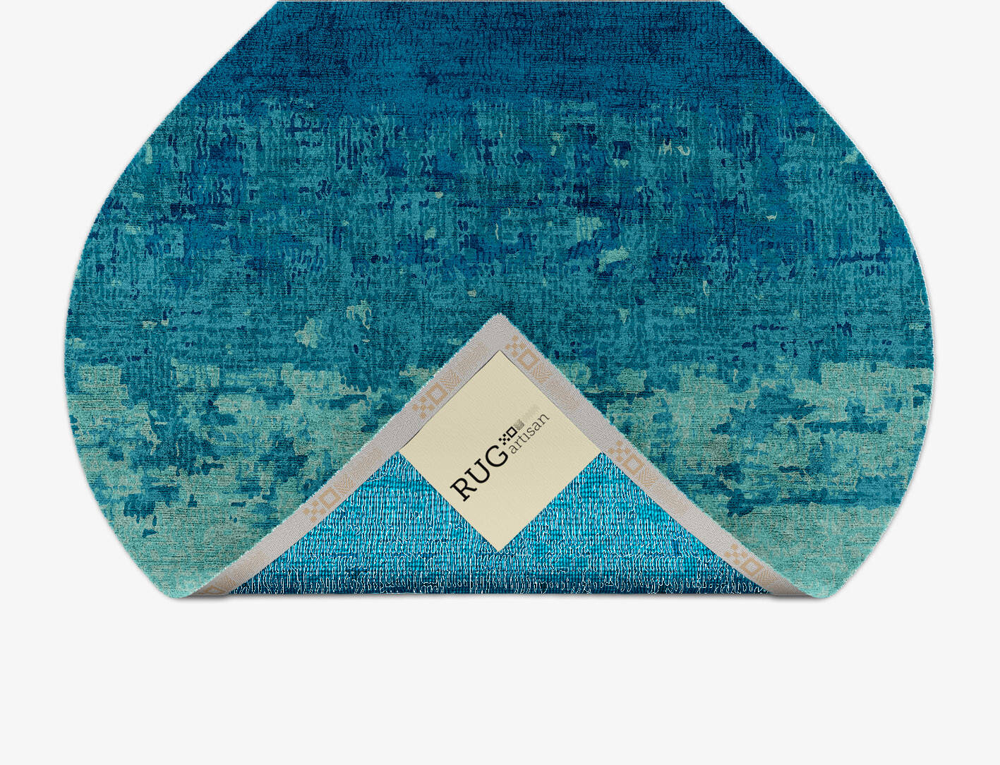 Motley Gradation Ogee Hand Knotted Bamboo Silk Custom Rug by Rug Artisan