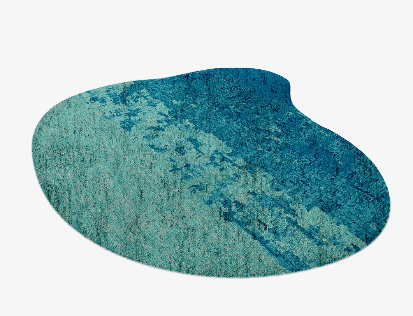 Motley Gradation Splash Hand Knotted Bamboo Silk Custom Rug by Rug Artisan