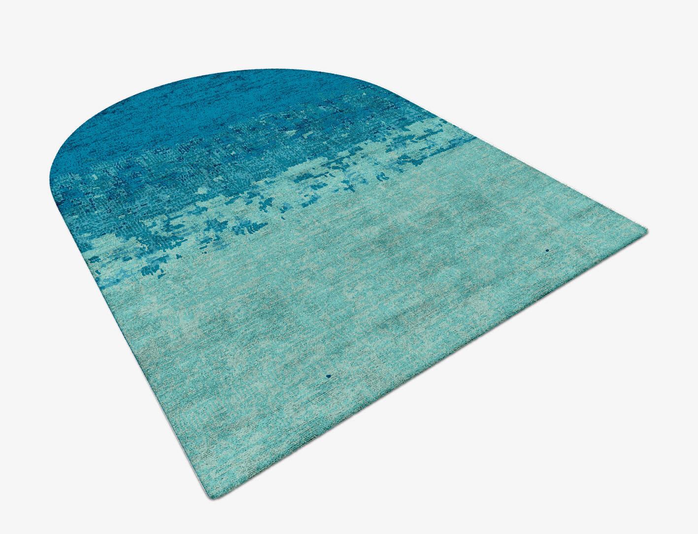 Motley Gradation Arch Hand Tufted Bamboo Silk Custom Rug by Rug Artisan