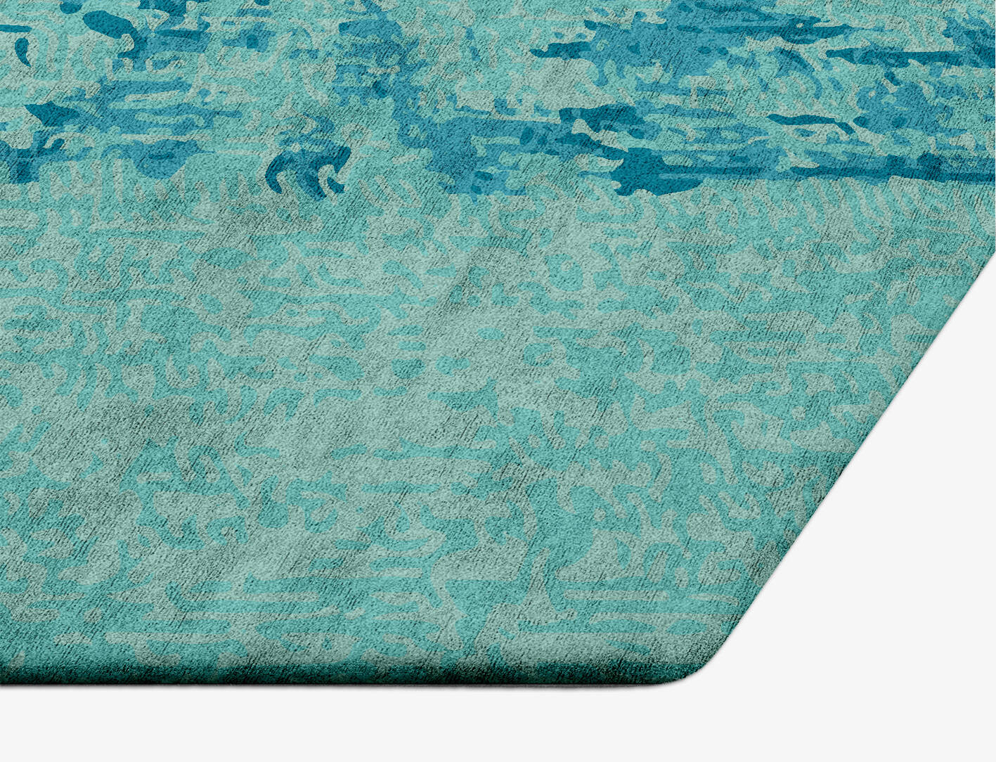 Motley Gradation Hexagon Hand Tufted Bamboo Silk Custom Rug by Rug Artisan
