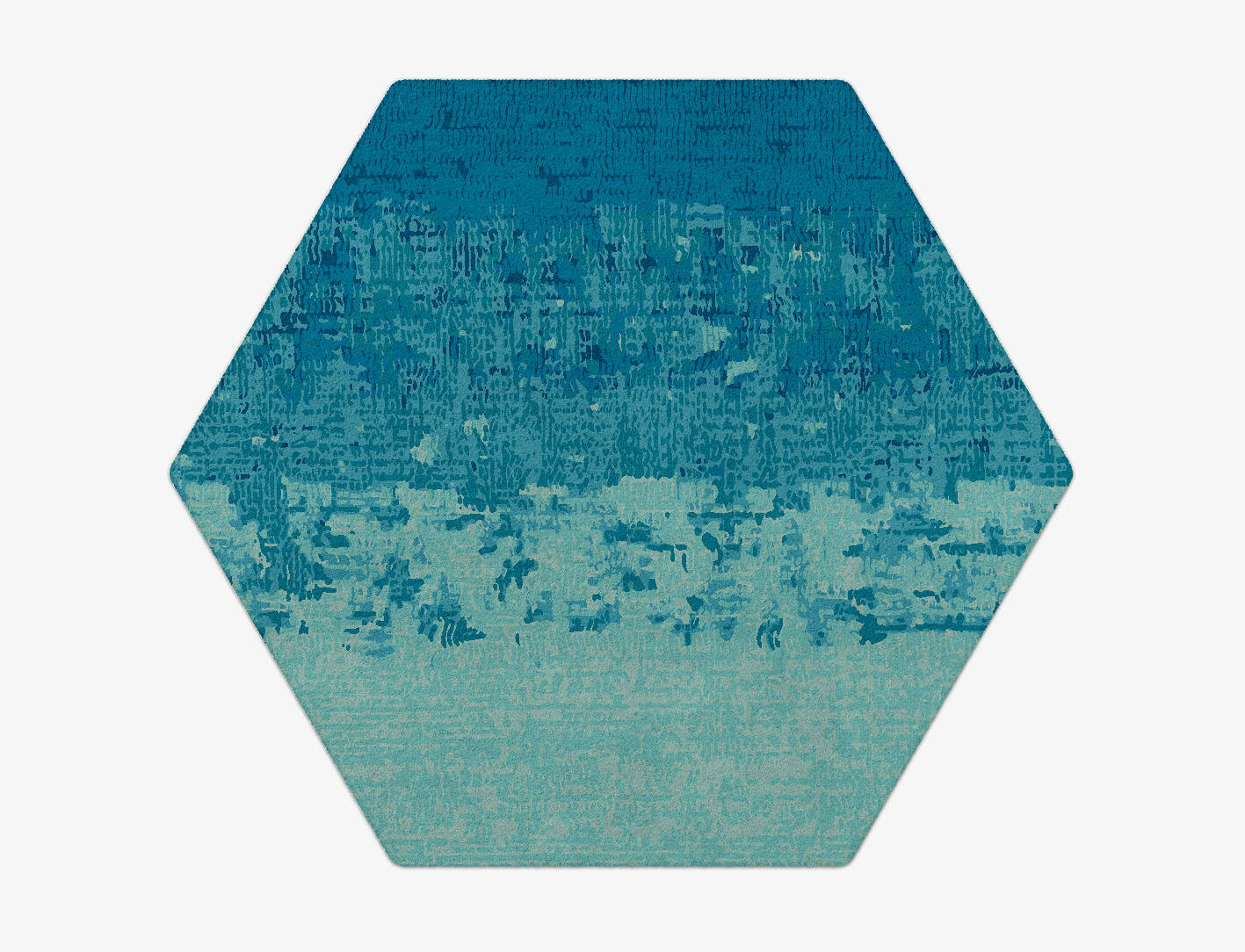 Motley Gradation Hexagon Hand Tufted Pure Wool Custom Rug by Rug Artisan
