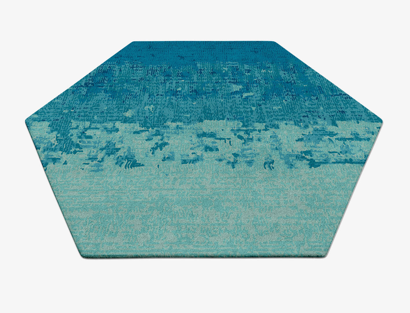 Motley Gradation Hexagon Hand Tufted Pure Wool Custom Rug by Rug Artisan
