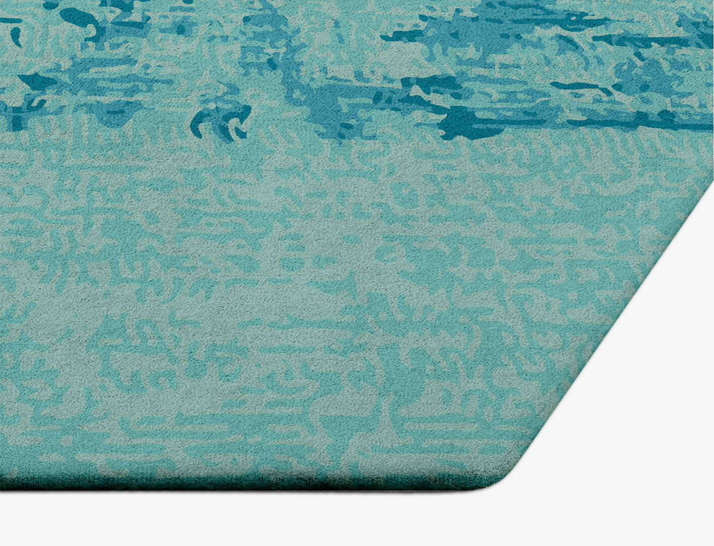 Motley Gradation Hexagon Hand Tufted Pure Wool Custom Rug by Rug Artisan