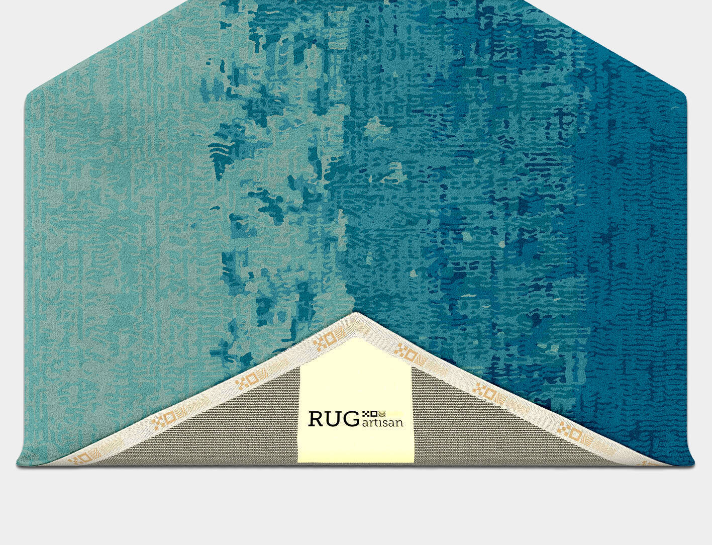 Motley Gradation Hexagon Hand Tufted Pure Wool Custom Rug by Rug Artisan