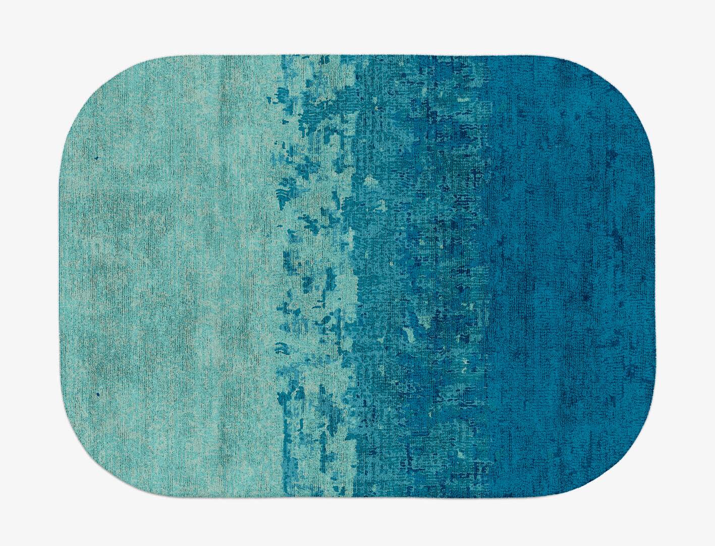 Motley Gradation Oblong Hand Tufted Bamboo Silk Custom Rug by Rug Artisan