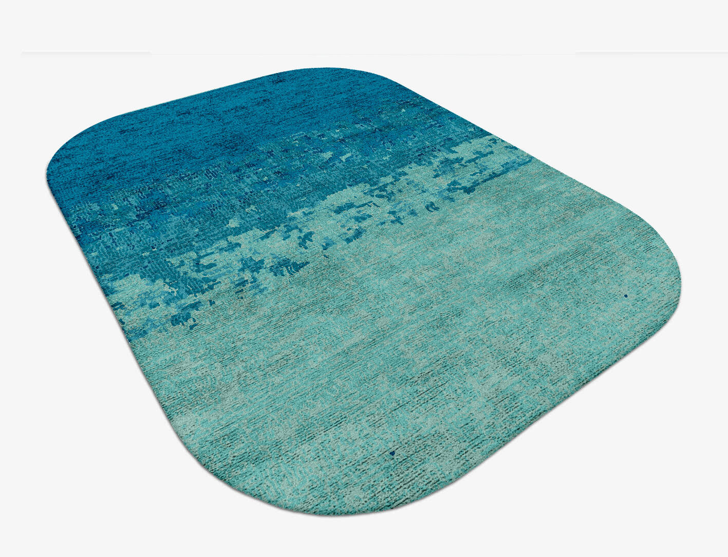 Motley Gradation Oblong Hand Tufted Bamboo Silk Custom Rug by Rug Artisan