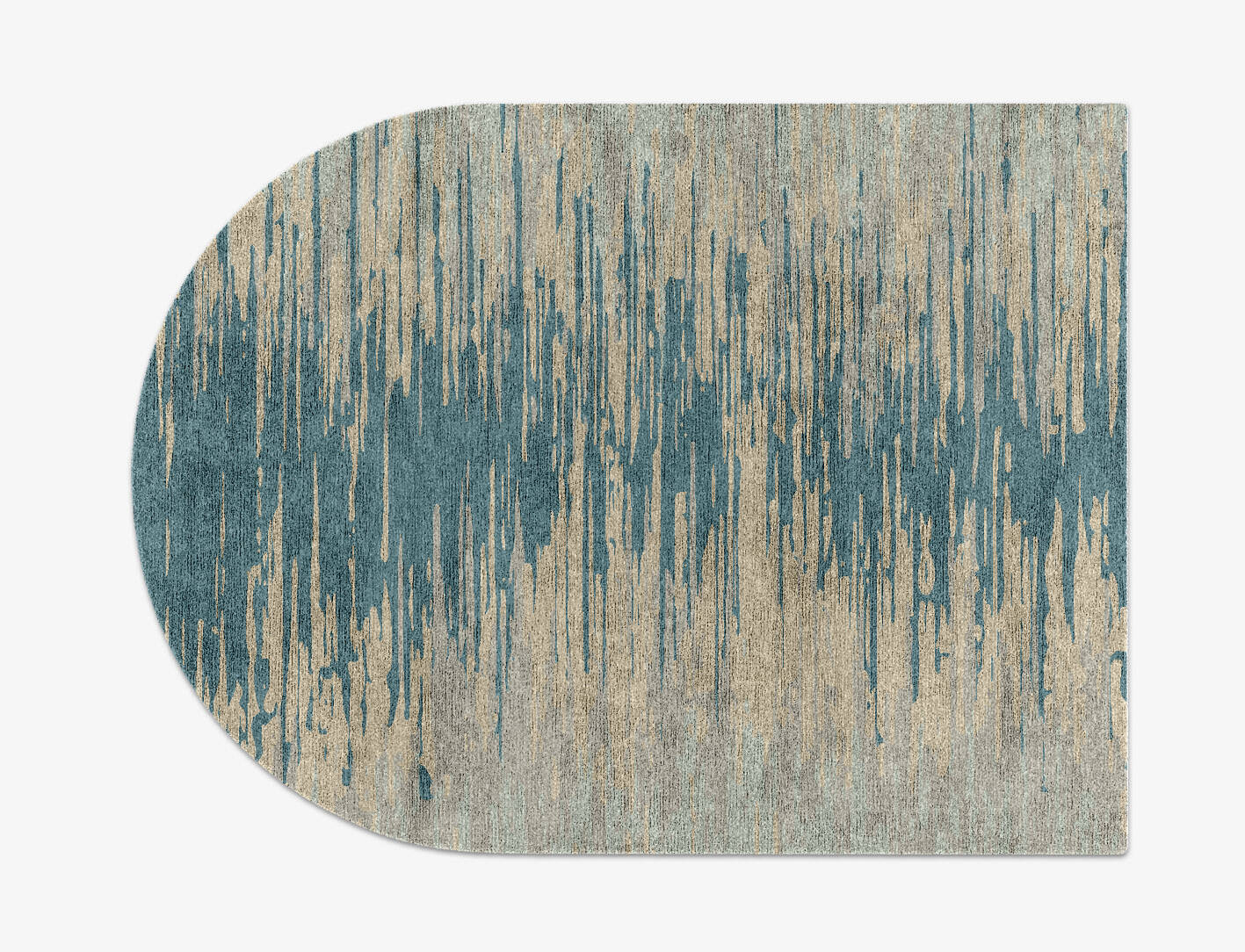 Movement Gradation Arch Hand Knotted Bamboo Silk Custom Rug by Rug Artisan