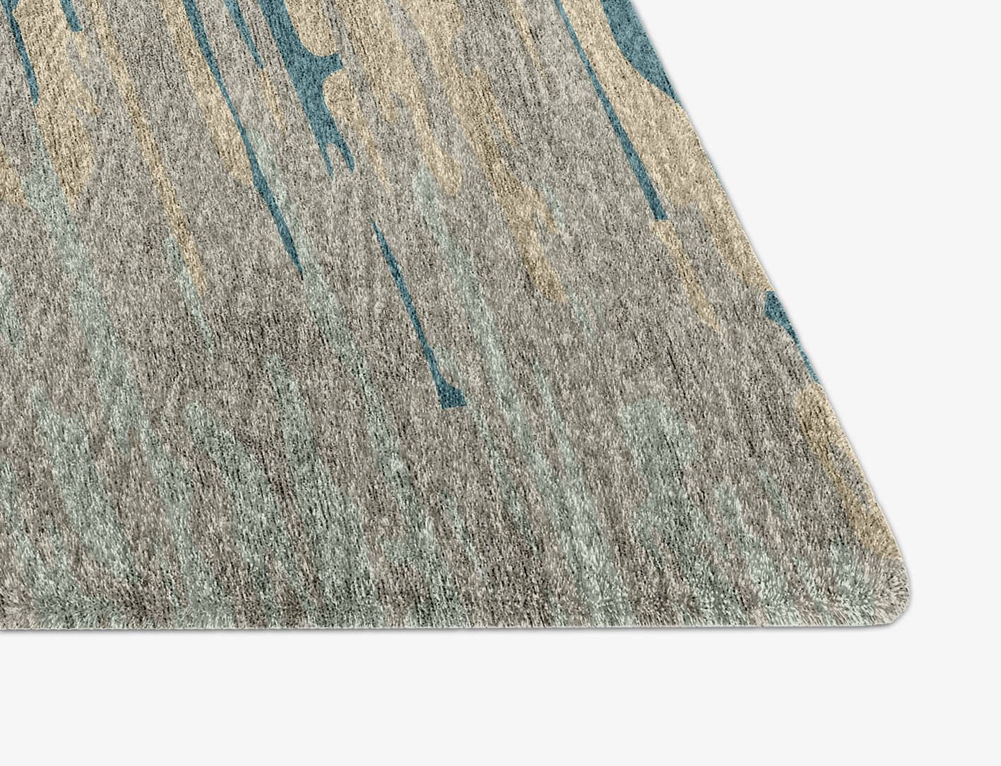 Movement Gradation Arch Hand Knotted Bamboo Silk Custom Rug by Rug Artisan