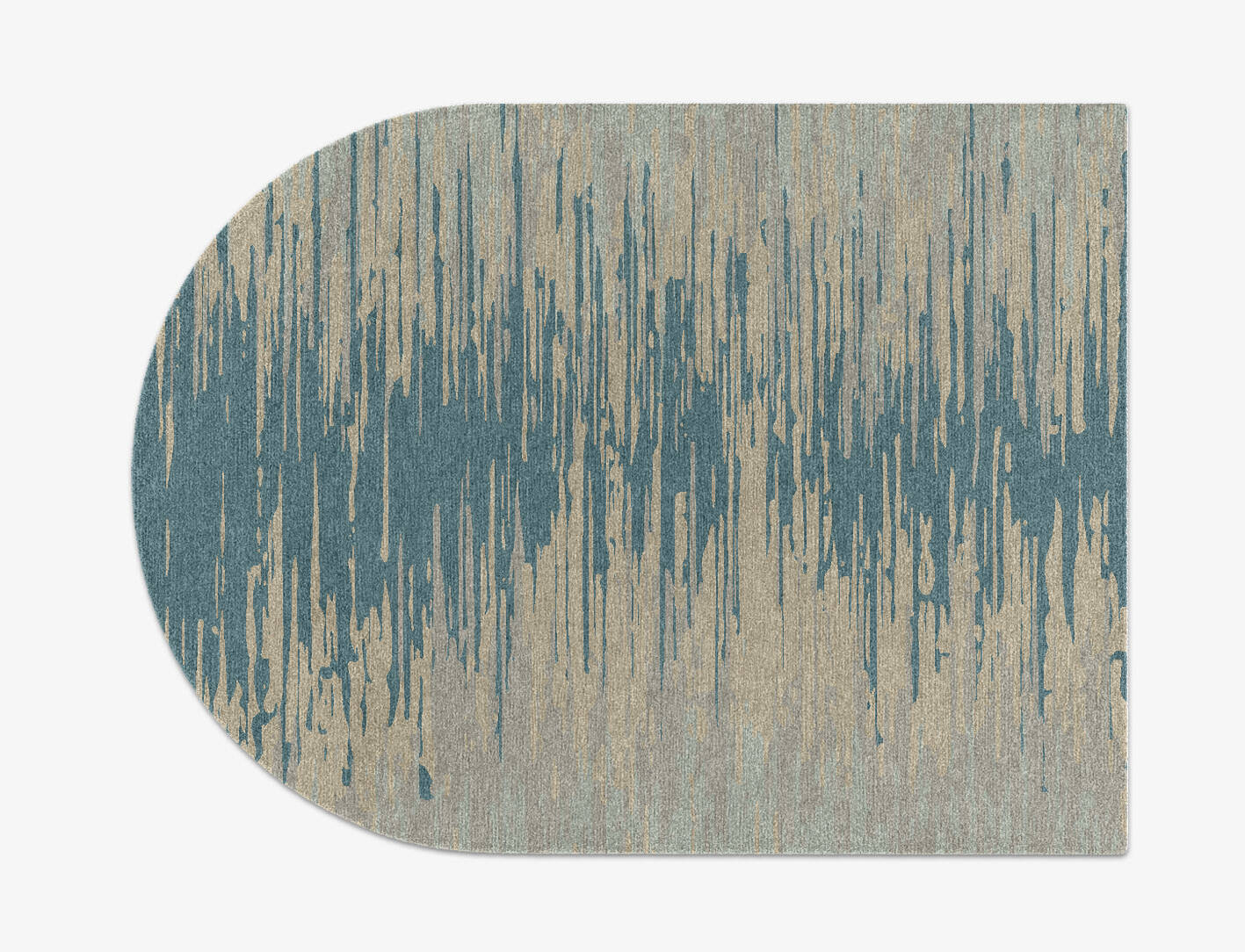 Movement Gradation Arch Hand Knotted Tibetan Wool Custom Rug by Rug Artisan