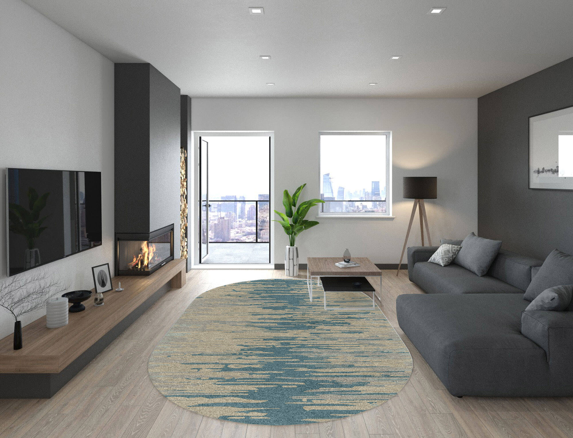 Movement Gradation Capsule Hand Knotted Tibetan Wool Custom Rug by Rug Artisan