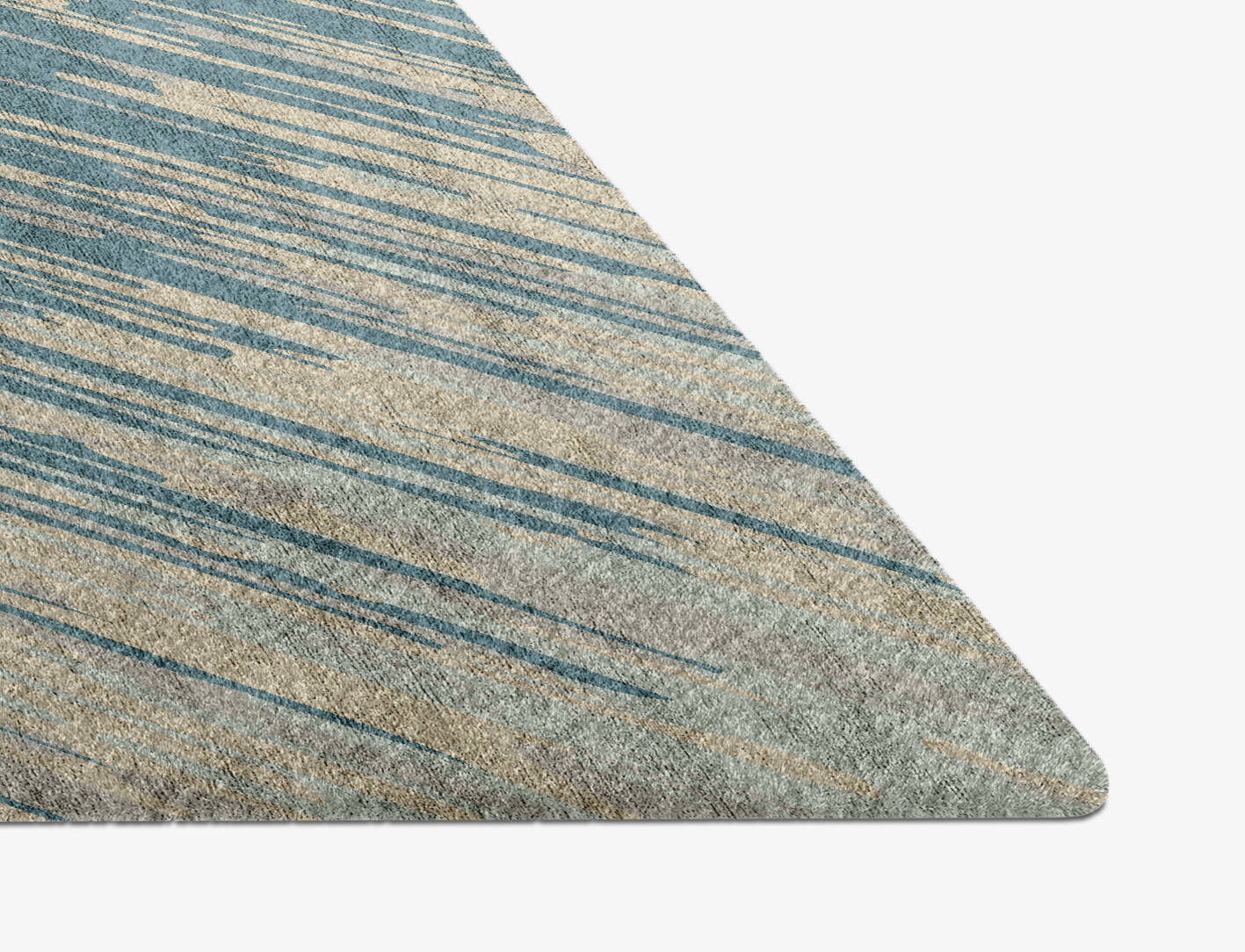 Movement Gradation Diamond Hand Knotted Bamboo Silk Custom Rug by Rug Artisan