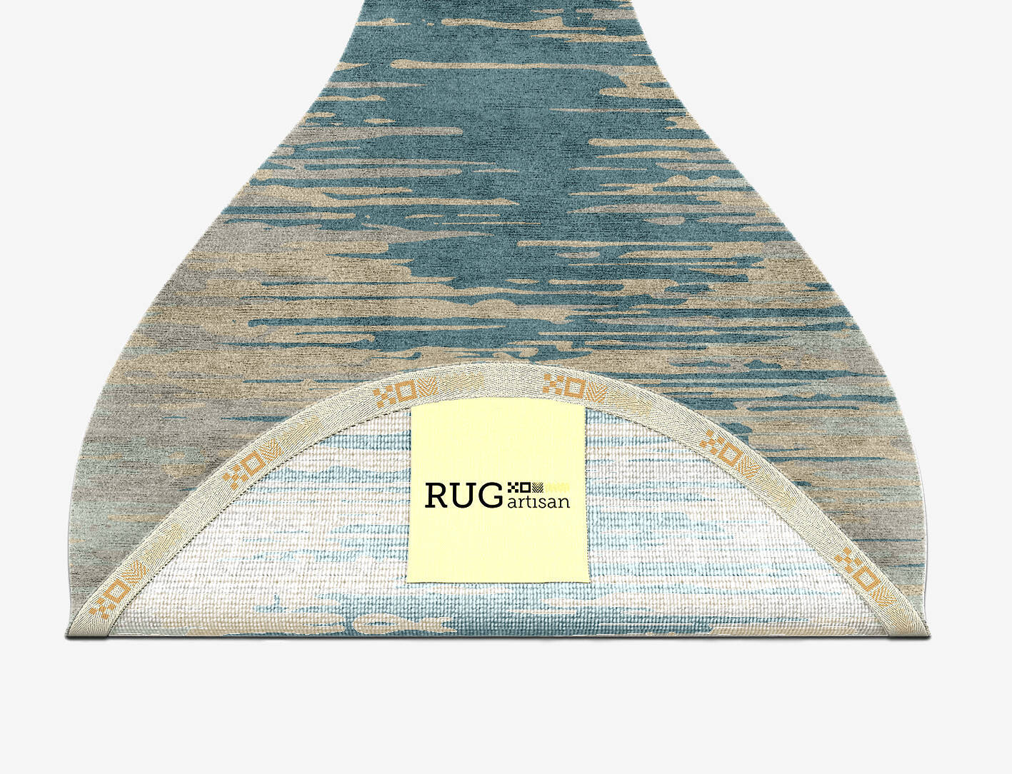 Movement Gradation Drop Hand Knotted Bamboo Silk Custom Rug by Rug Artisan