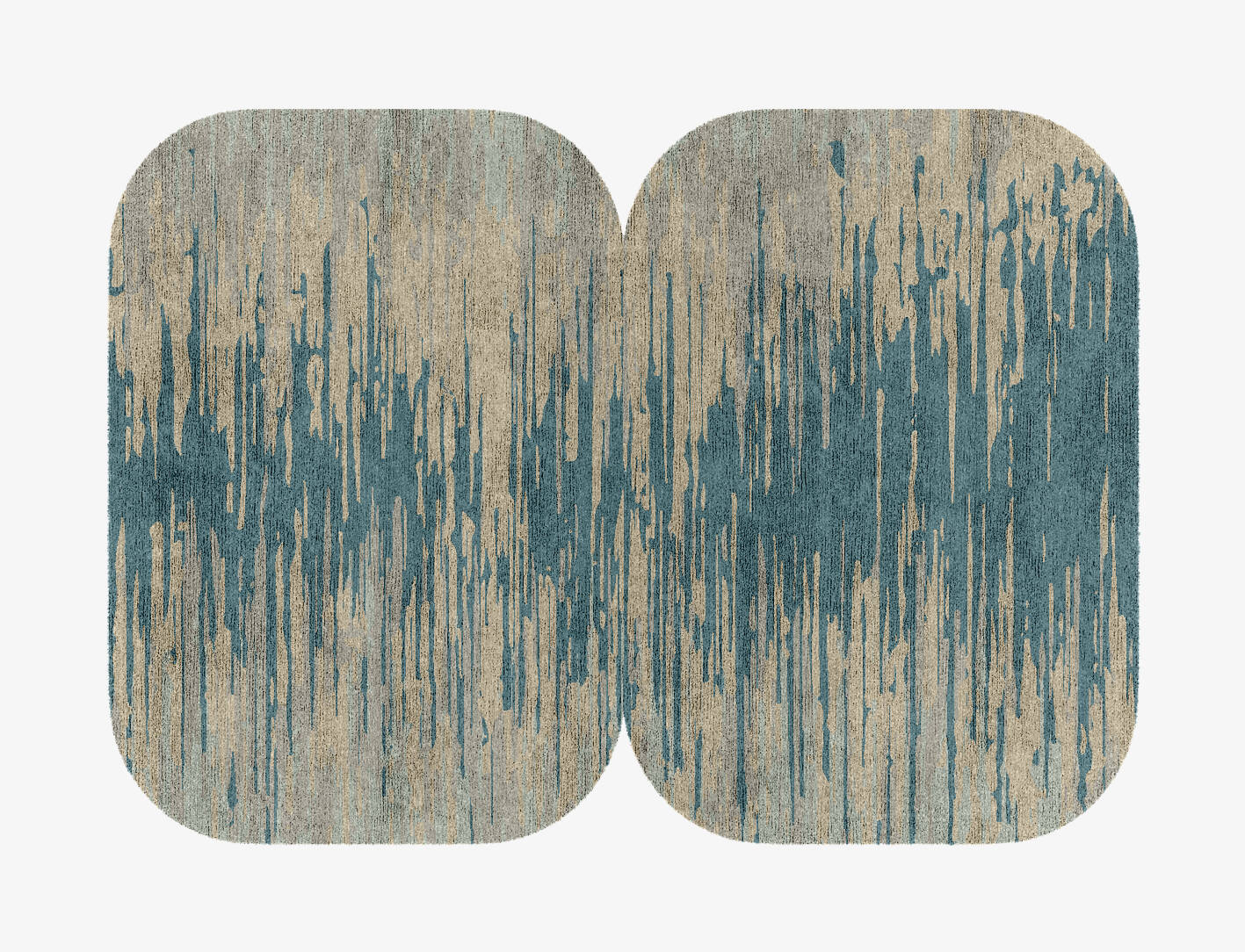 Movement Gradation Eight Hand Knotted Bamboo Silk Custom Rug by Rug Artisan