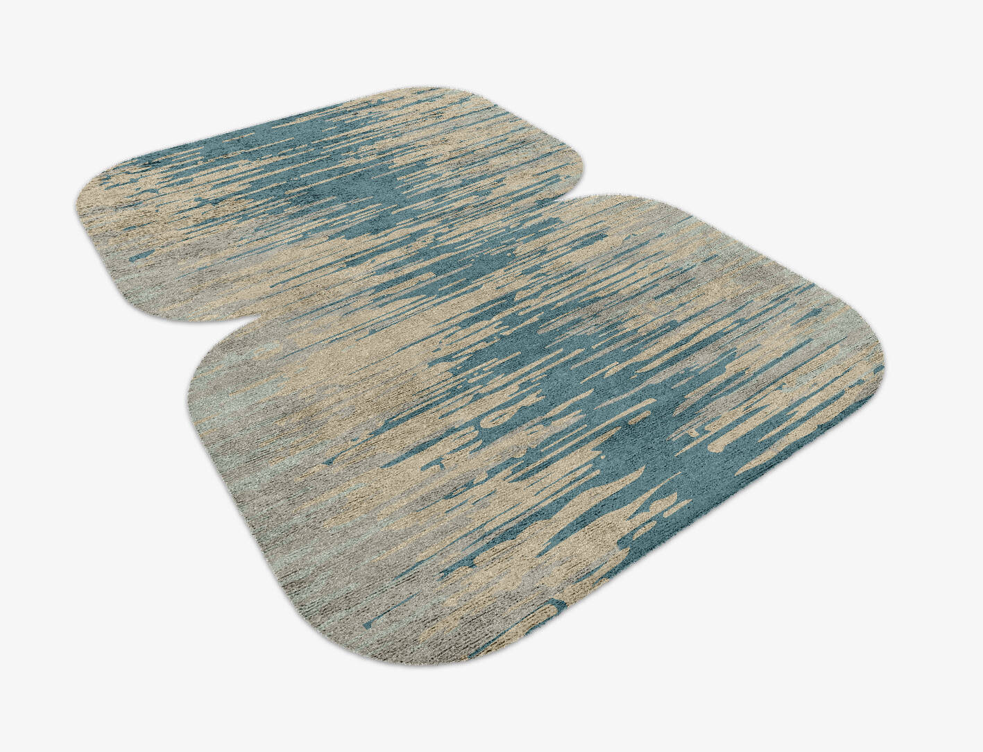 Movement Gradation Eight Hand Knotted Bamboo Silk Custom Rug by Rug Artisan