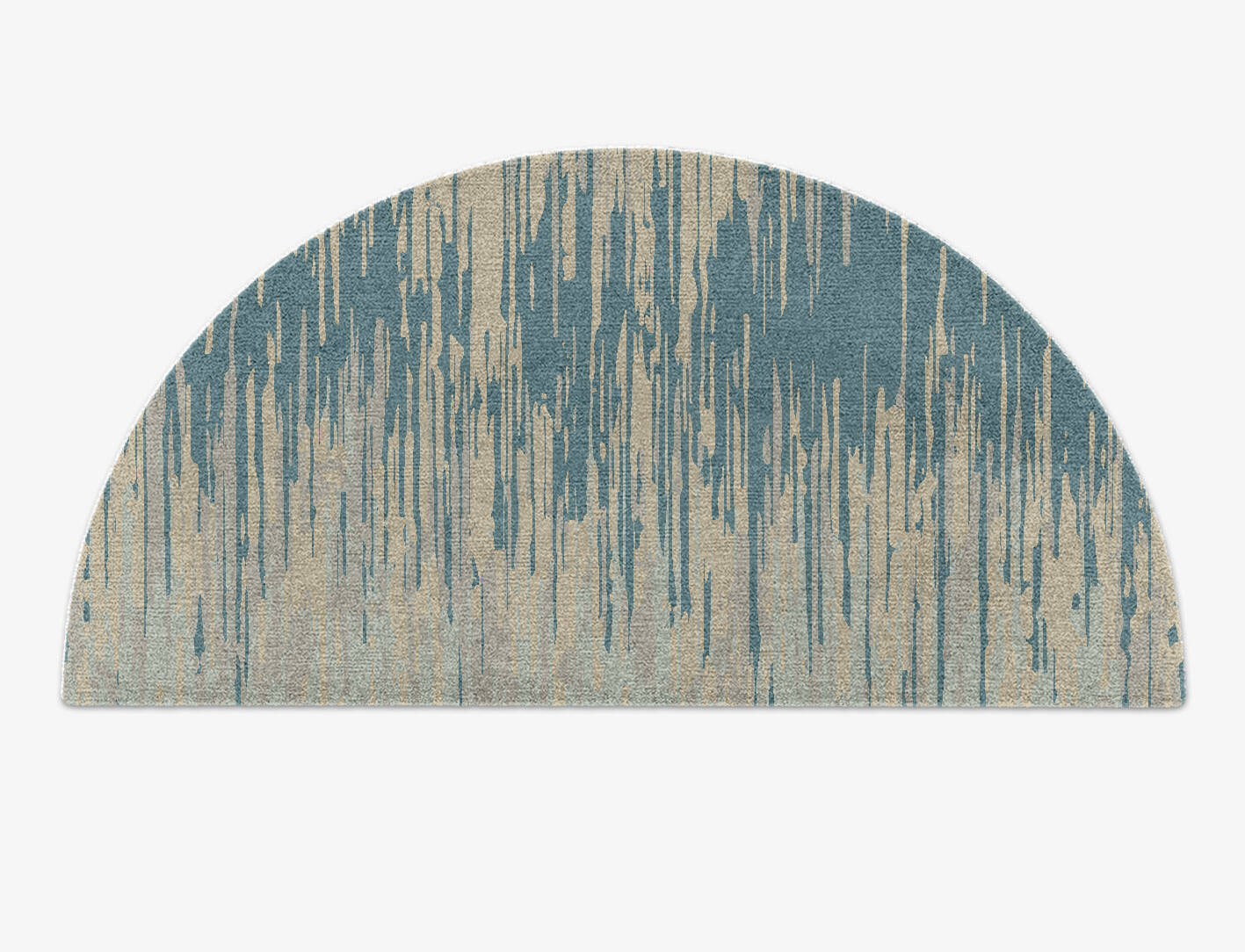 Movement Gradation Halfmoon Hand Knotted Tibetan Wool Custom Rug by Rug Artisan