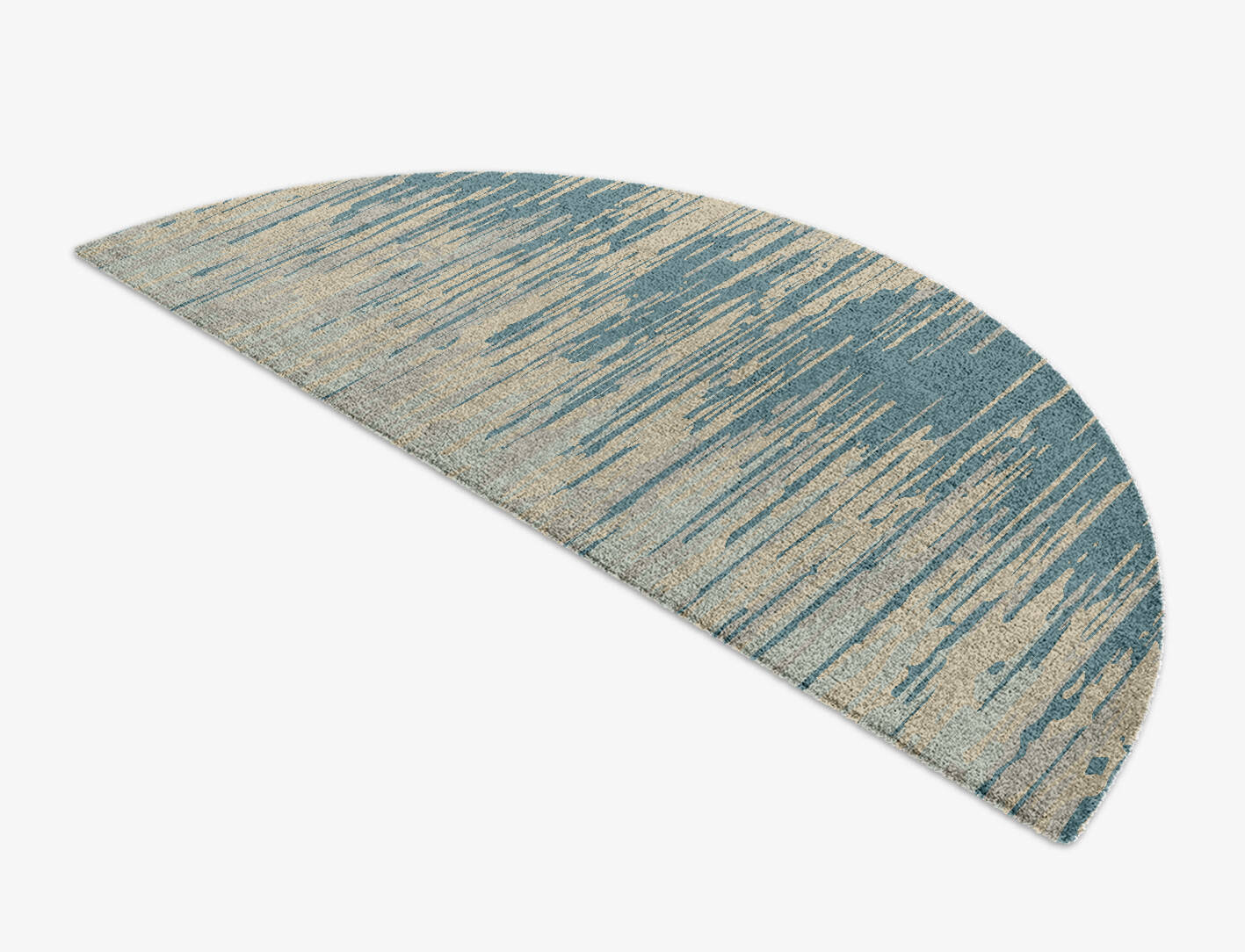 Movement Gradation Halfmoon Hand Knotted Tibetan Wool Custom Rug by Rug Artisan