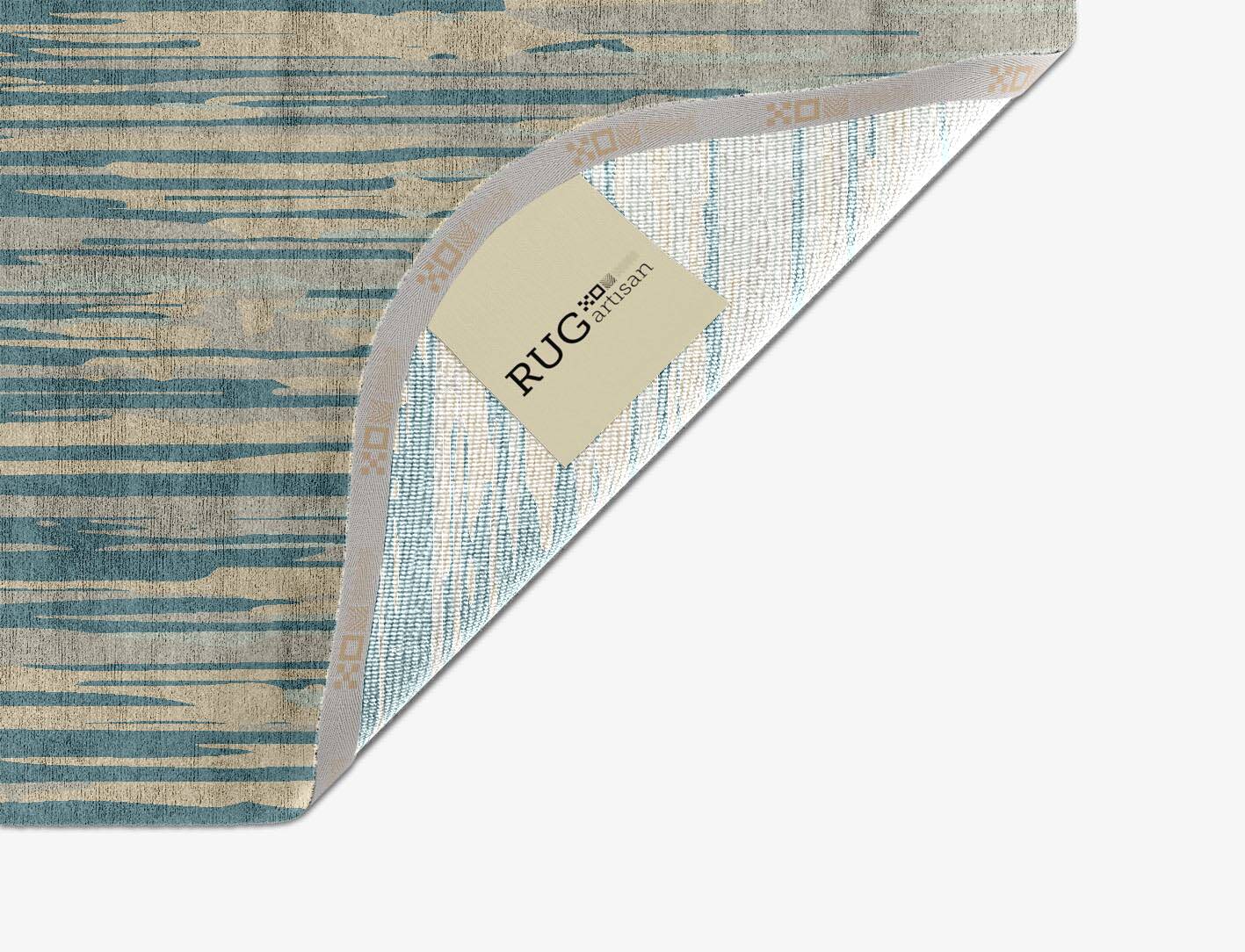 Movement Gradation Oblong Hand Knotted Bamboo Silk Custom Rug by Rug Artisan