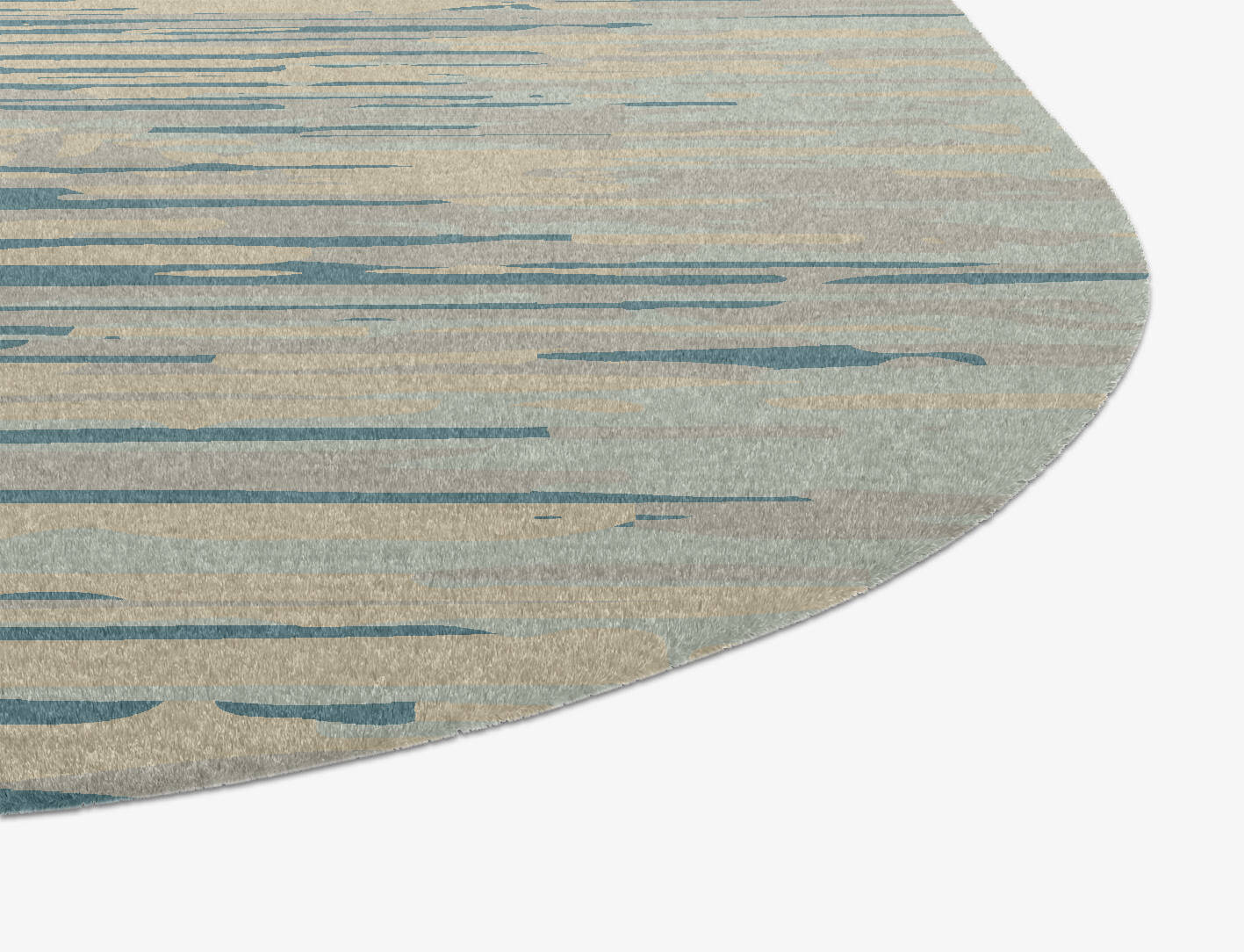 Movement Gradation Oblong Hand Knotted Tibetan Wool Custom Rug by Rug Artisan