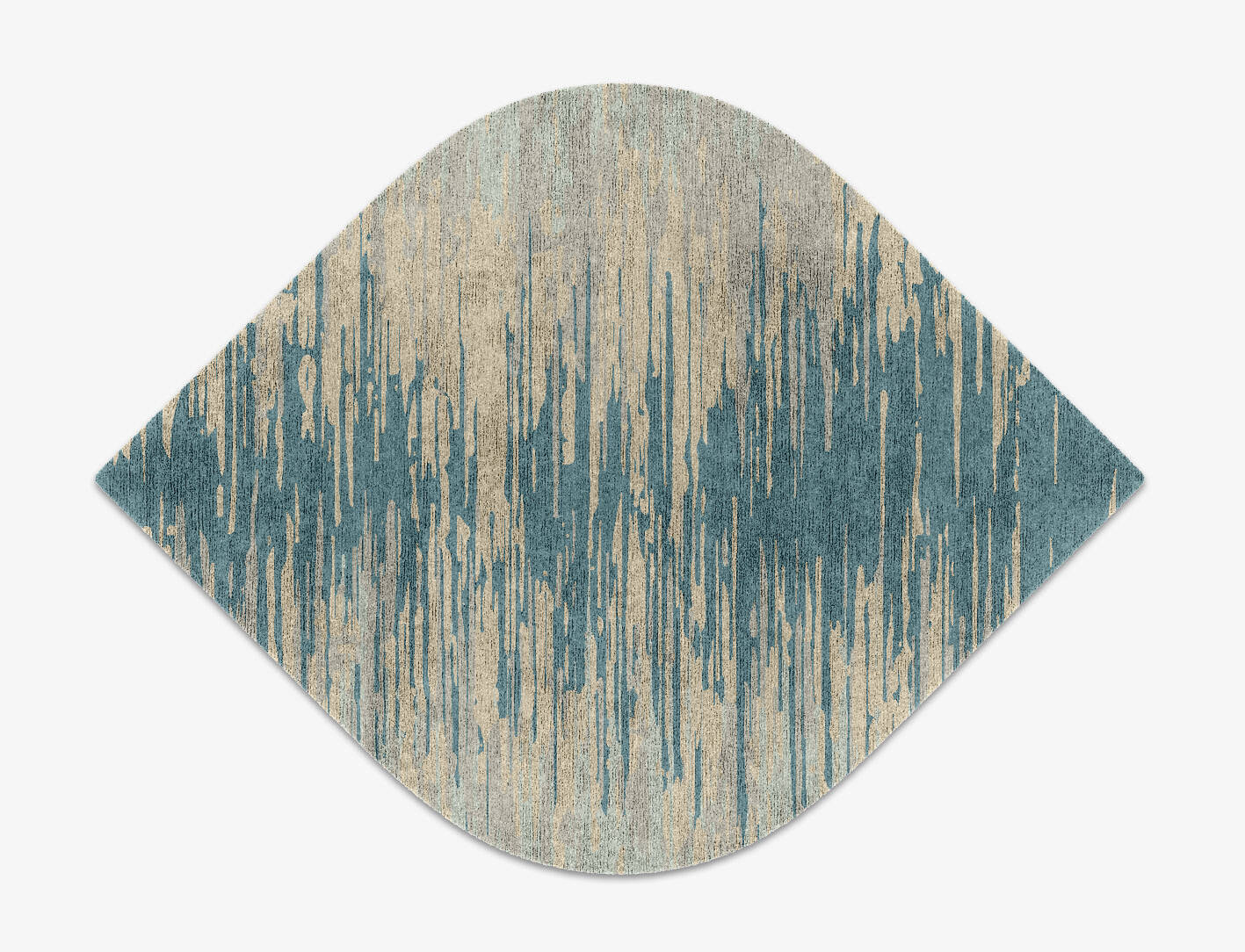 Movement Gradation Ogee Hand Knotted Bamboo Silk Custom Rug by Rug Artisan