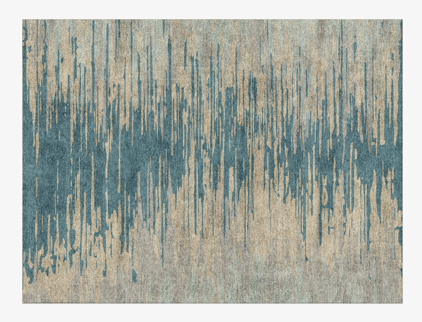 Movement Gradation Rectangle Hand Knotted Bamboo Silk Custom Rug by Rug Artisan